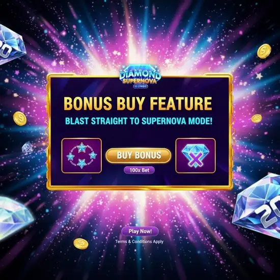 Bonus Buy Feature in Diamond Supernova 5 – Blast Straight to Supernova Mode! 💸🎲💎